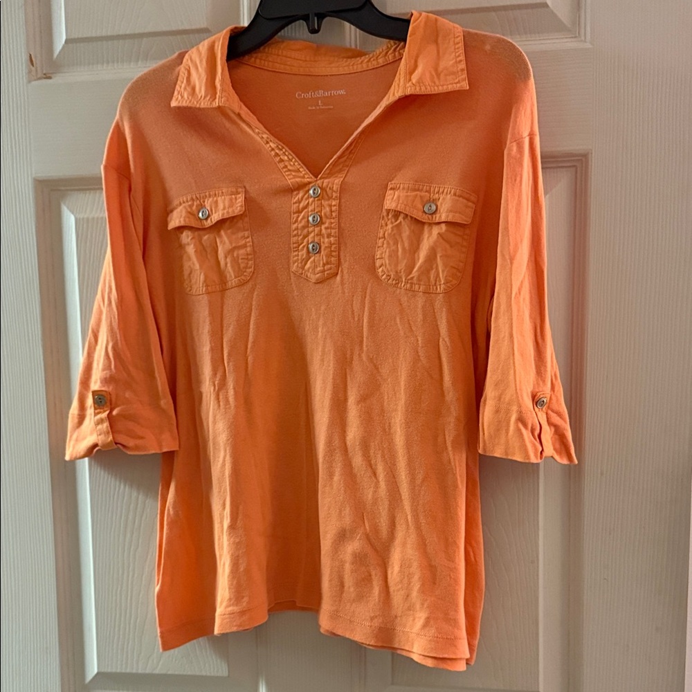 Croft & Barrow Orange Women's Blouse